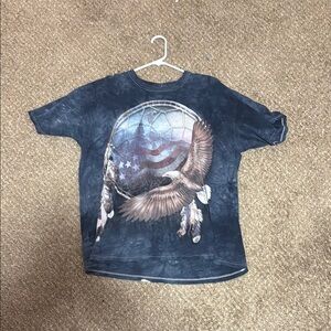 Graphic Tee with Eagle and Dreamcatcher Design